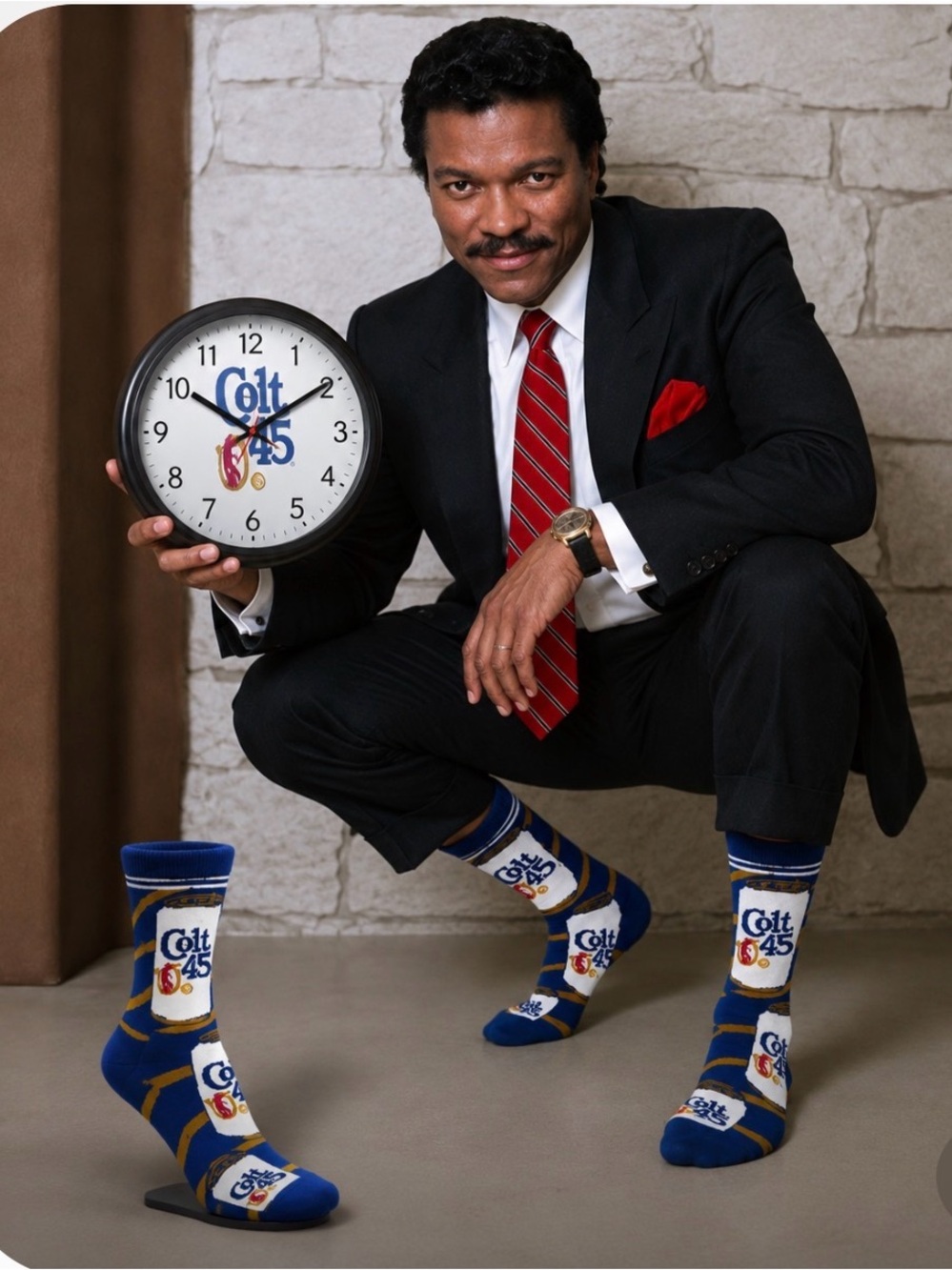 Colt 45 Navy Blue Novelty Crew Socks -